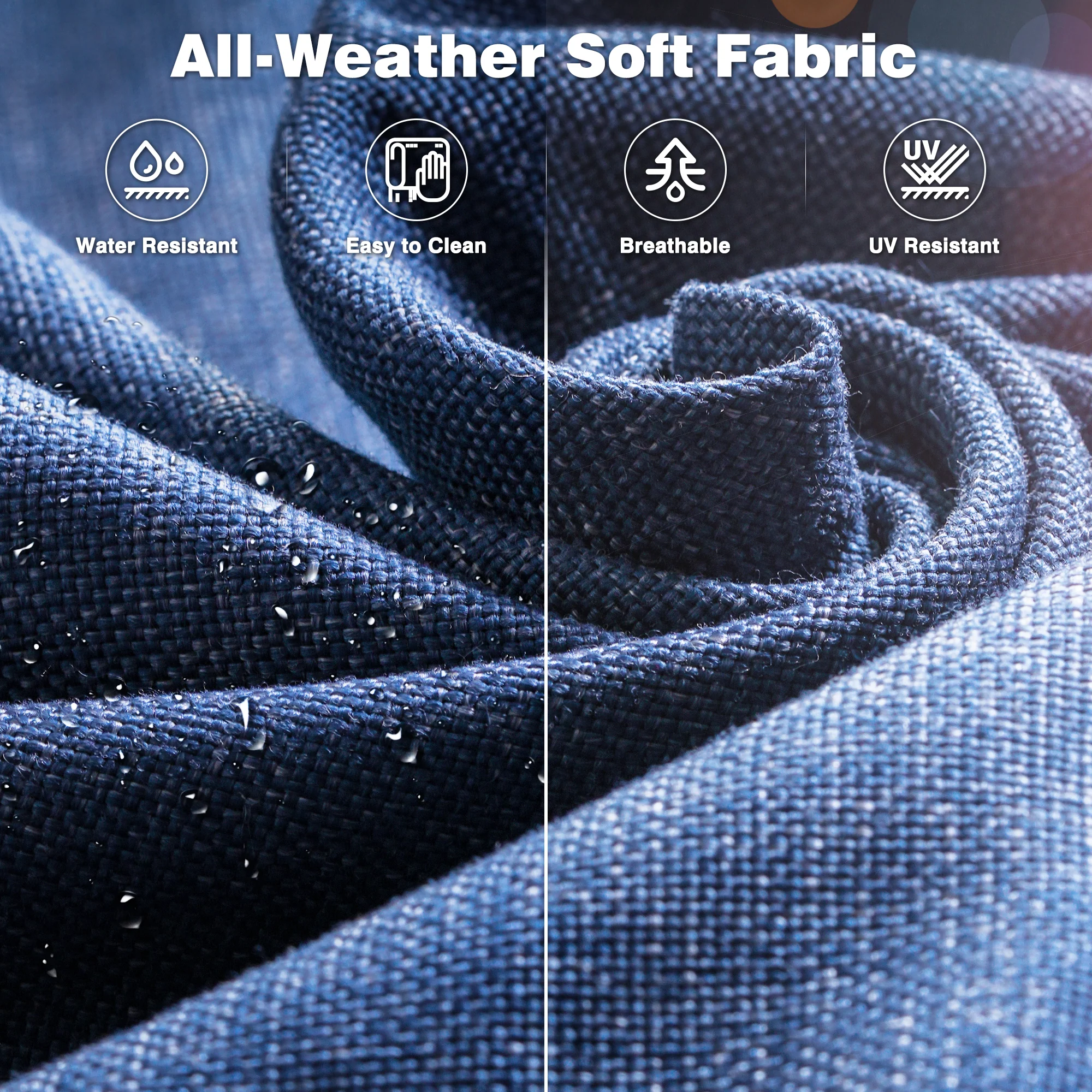 Ovios Outdoor Furniture 7-Piece with 42'' Fire Pit Table and Kenard 2 Rocking Chairs