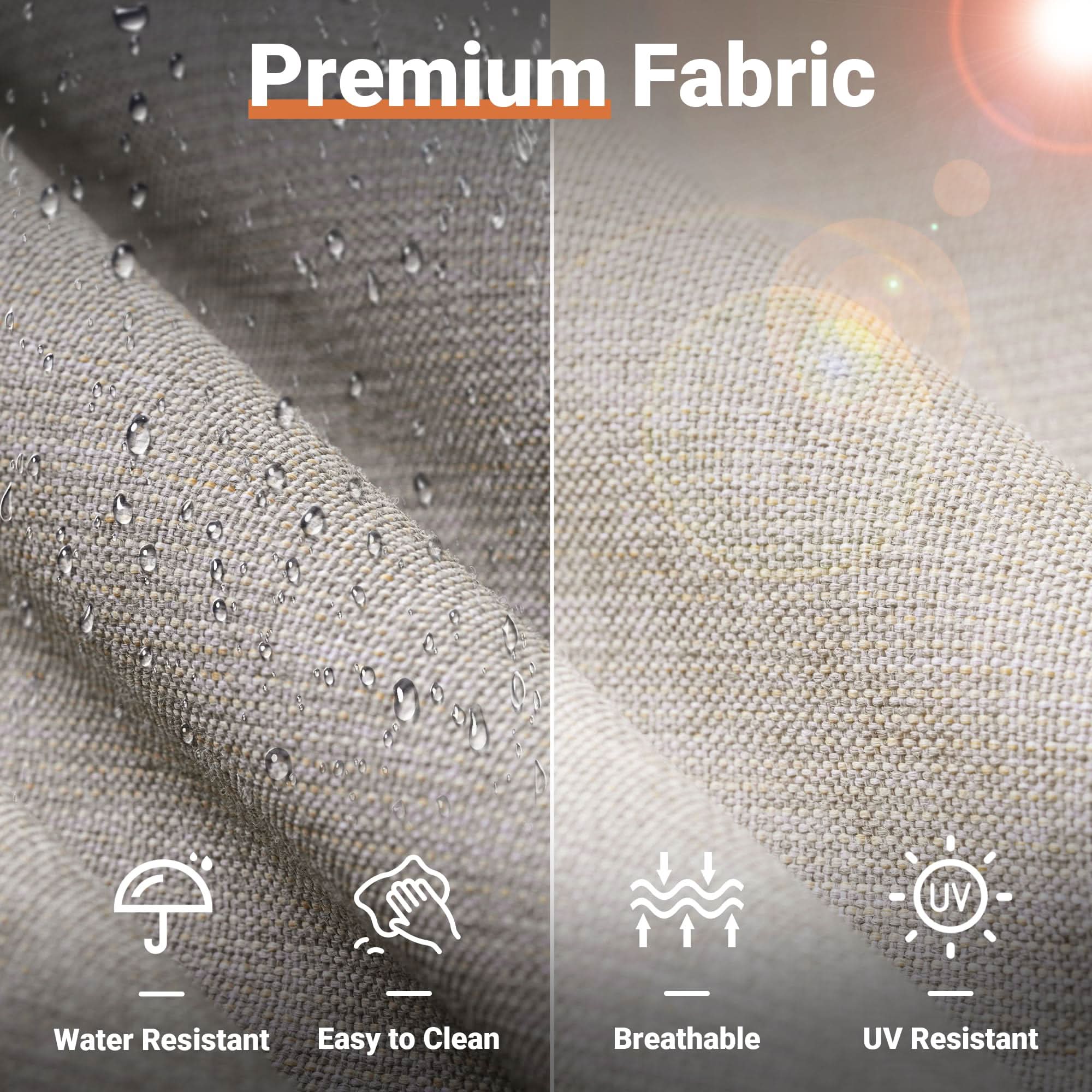 Ovios Outdoor 9 Piece Coversation Set with Swivel Rocking Chair,Sectional Patio Furniture Set with All-Weather Wicker Sofa