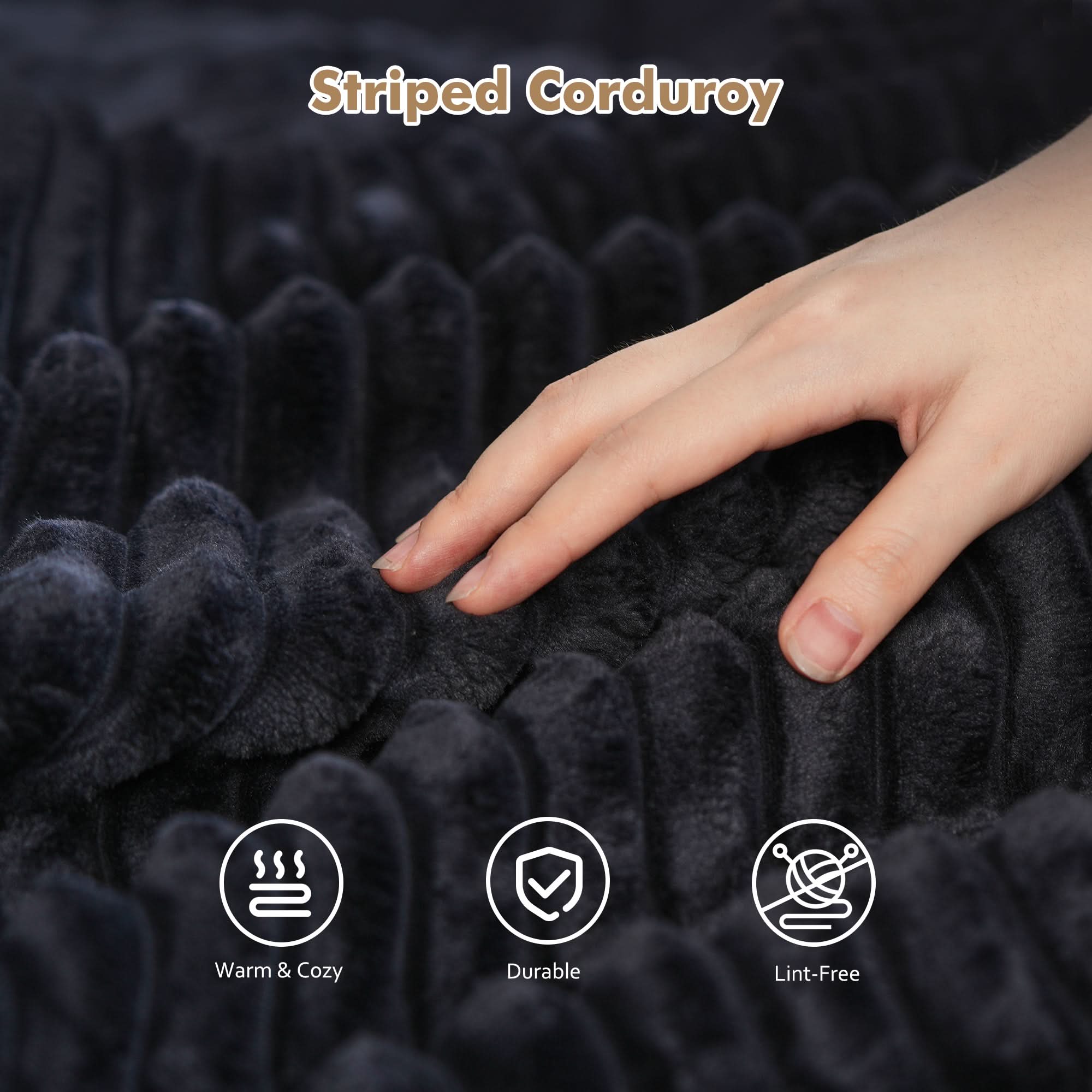 Ovios Modular Cloud Sofa with Memory Foam, L-Shaped Chaise & Corduroy Upholstery - No Assembly Required