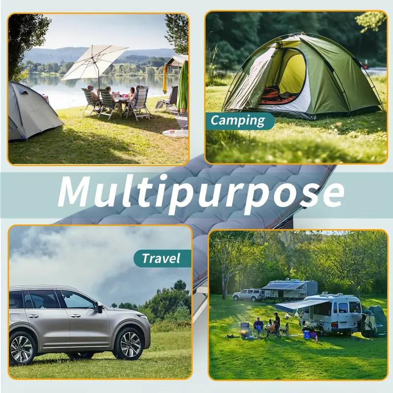 Heavy Duty Double Layer Folding Bed - 1200D 900lb Loading Cot For Adults, Portable Camping Guest Bed With Mattress And Carrying Bag For Home And Outdoor Sleeping, MattressCarrying Bag Home Camping