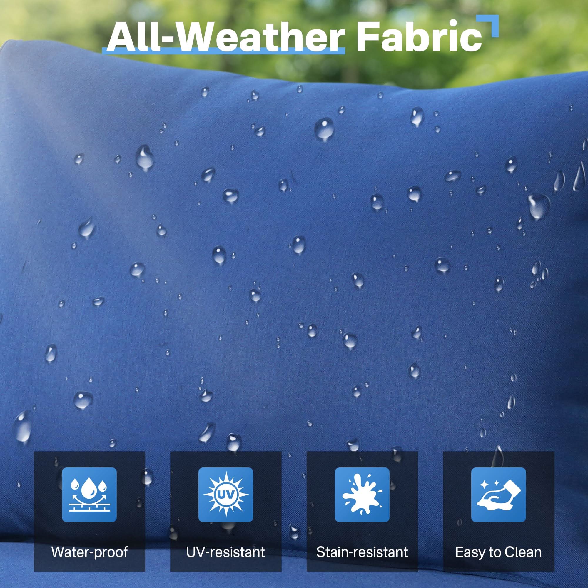 Ovios Outdoor 9 Piece Coversation Set with Swivel Rocking Chair,Sectional Patio Furniture Set with All-Weather Wicker Sofa