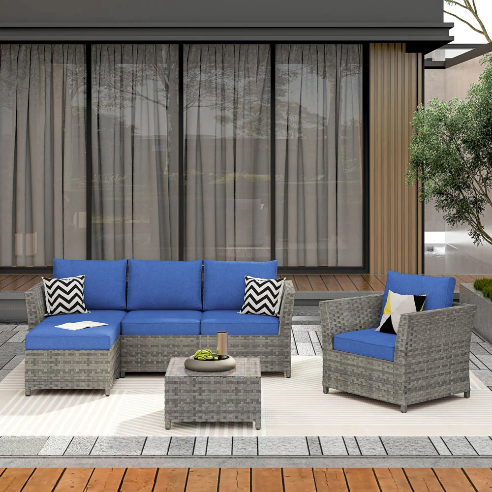 Ovios Patio Furniture Set New Rimaru 6-Piece, Fully Assembled