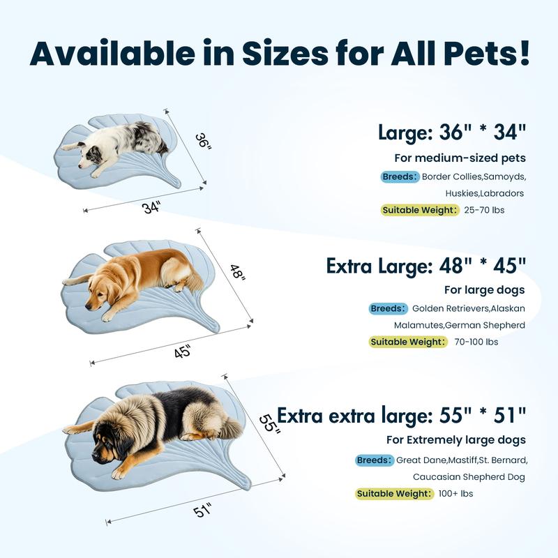 Vagascape Dog Cooling Eco-friendly Mat, Cooling Pad, Pet Cool Mats for Dogs and Cats use in Crate, Tunk, Camping, Outdoors, Portable, Machine Washable, Durable, Without Gel