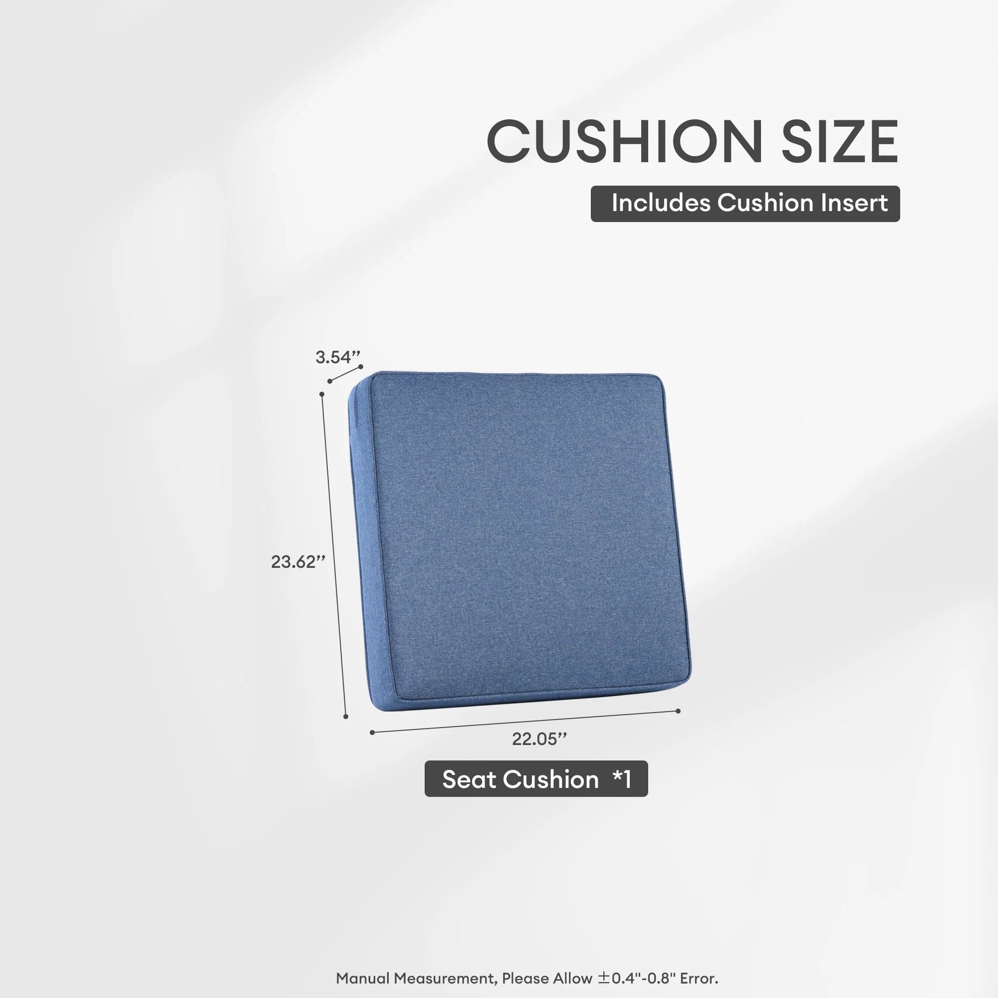 Ovios Vultros Series Replacement Seat, Back, Ottoman Cushion (Refer to the Dimension in Description)