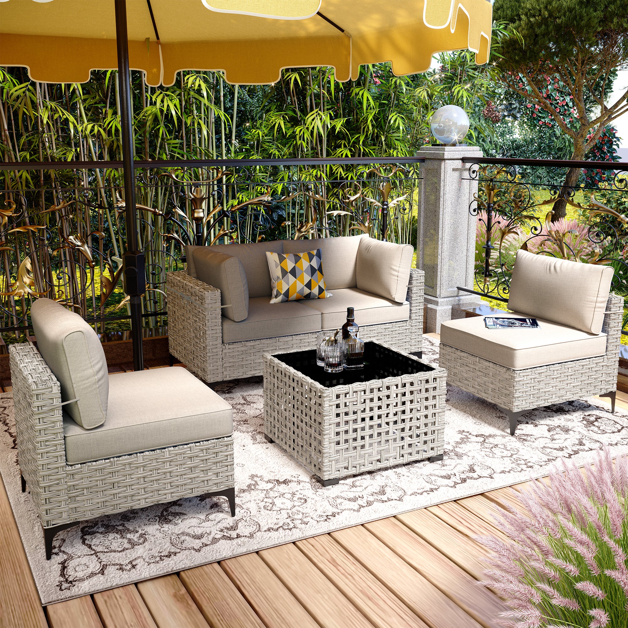 SKT Series - Sectional Outdoor Furniture Set 5-Piece