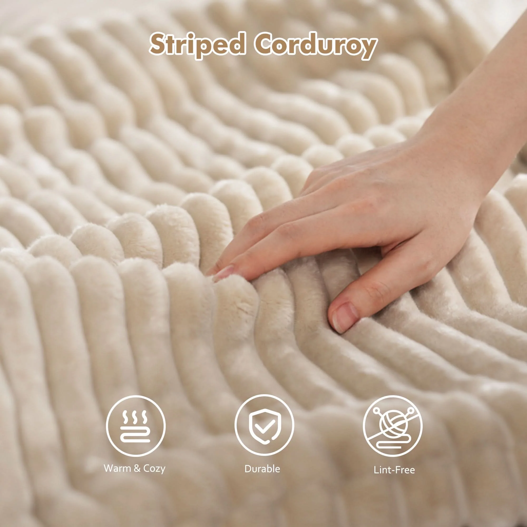 Ovios L-Shaped Cloud Sectional Sofa with Chaise - Plush Corduroy, Memory Foam & No Assembly