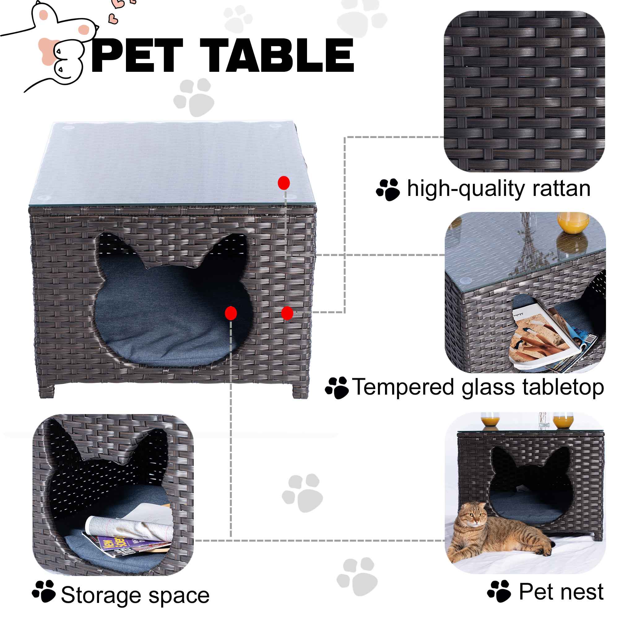 Ovios Pet Coffee Table for GRS/NTC/HOP/NDS Series.