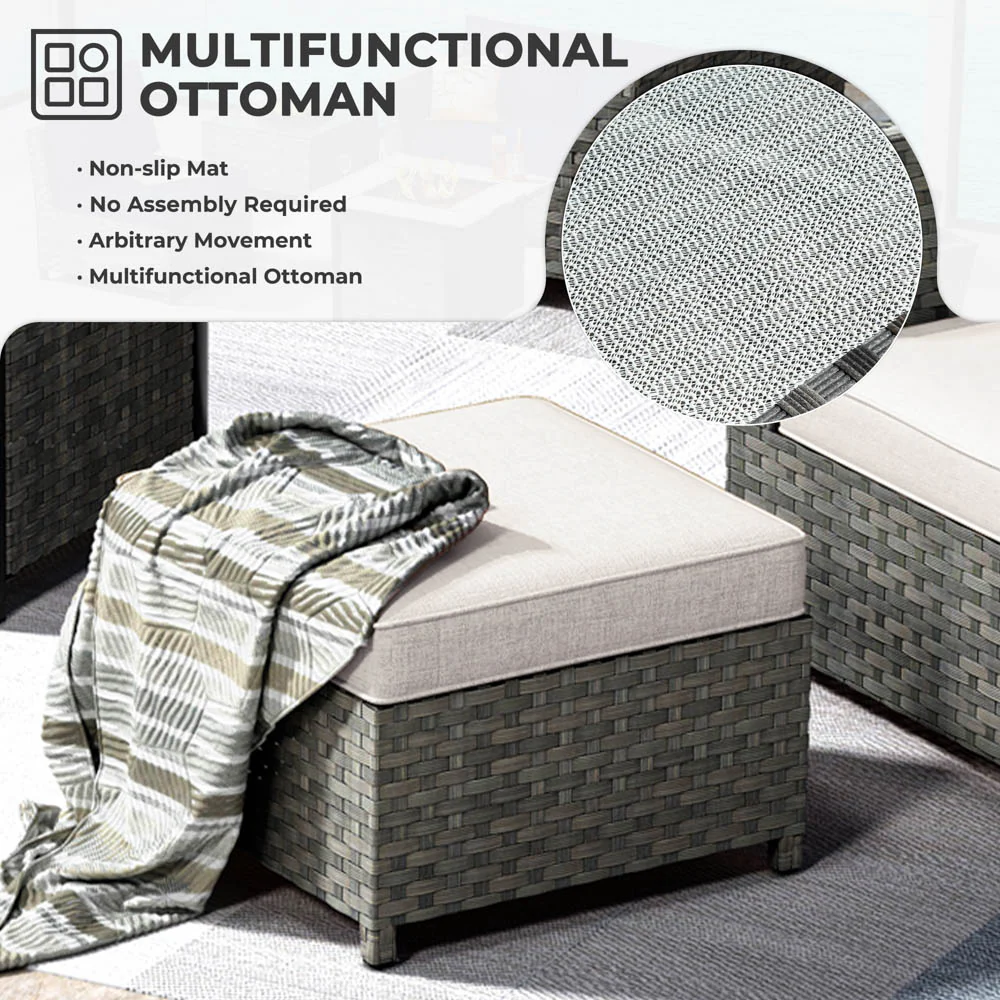 Ovios New Rimaru Series Patio Furniture Set 10-Piece include 42