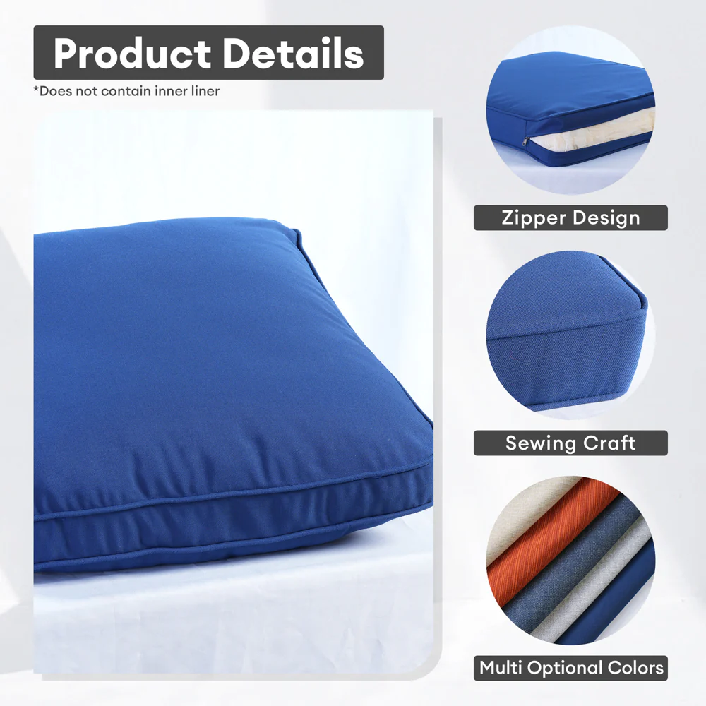 Ovios Kenard Series Replacement Seat, Back Cushion Cover(Refer to the Dimension in Description,Only cover)