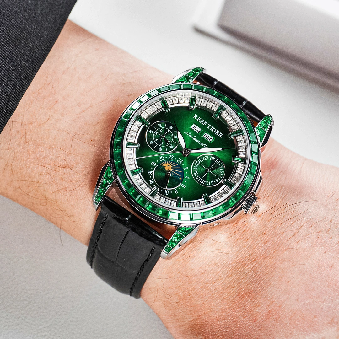 REEF TIGER/Reef Tiger fully automatic men's stylish simple waterproof watch-RGA1988 Observatory