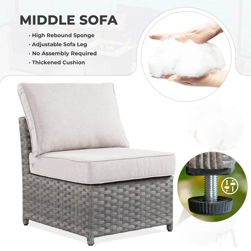 Ovios New Rimaru Series Patio Furniture Set 10-Piece include 42