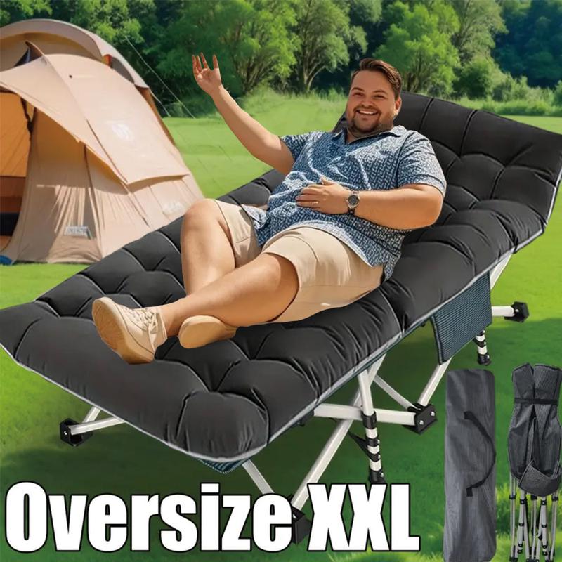 Heavy Duty Double Layer Folding Bed - 1200D 900lb Loading Cot For Adults, Portable Camping Guest Bed With Mattress And Carrying Bag For Home And Outdoor Sleeping, MattressCarrying Bag Home Camping