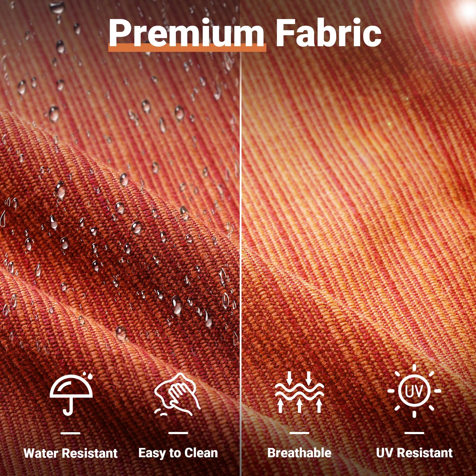 Ovios Outdoor 9 Piece Coversation Set with Swivel Rocking Chair,Sectional Patio Furniture Set with All-Weather Wicker Sofa