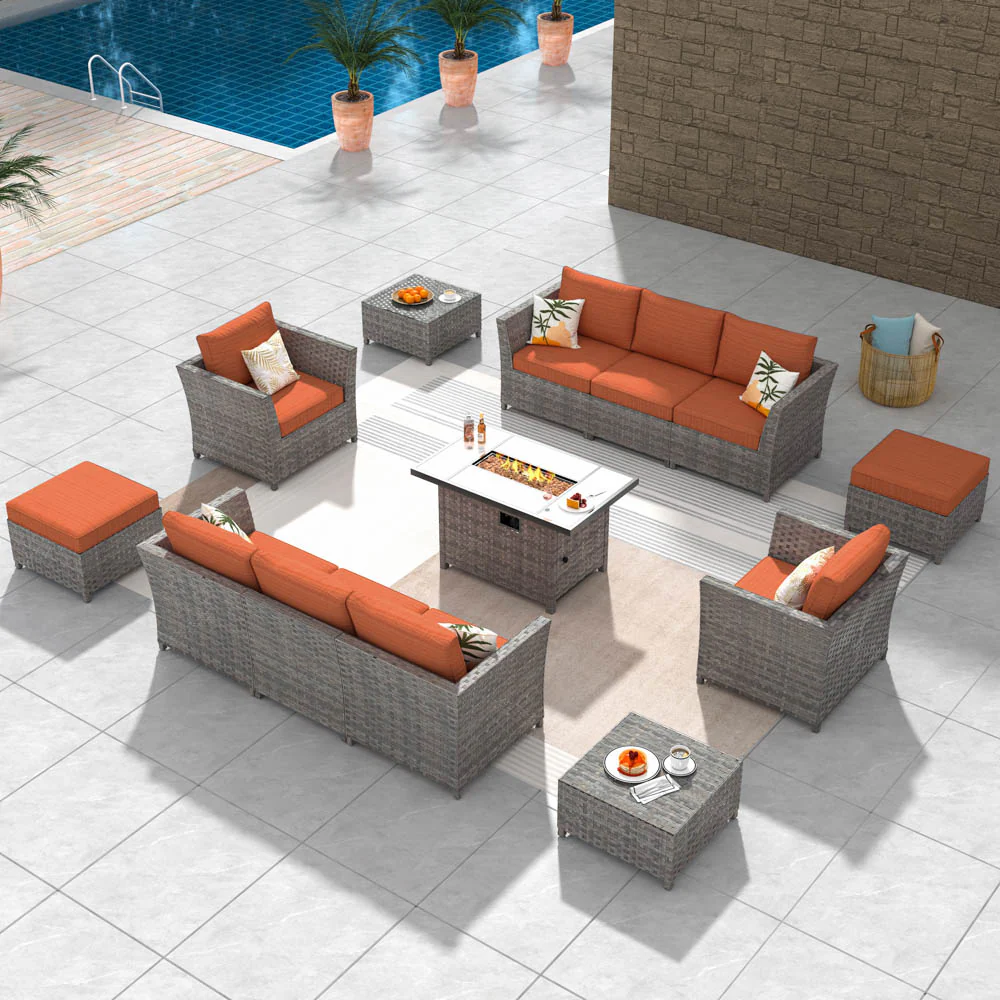 Ovios New Rimaru Series Patio Furniture Set 13-Piece include 42