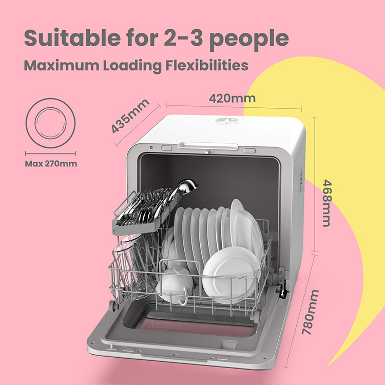 🔥 TikTok Mega Subsidy! COMFEE Mini Plus Dishwasher | Compact Table Top Dishwasher with 3 Place Settings, 7 Programmes, Touch Control, LED Display, Delay Start and Off-peak Wash Function🔥Hot Sale🔥