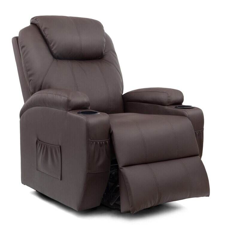 Faux Leather Power Lift Recliner Chair with Massage and Heating Function