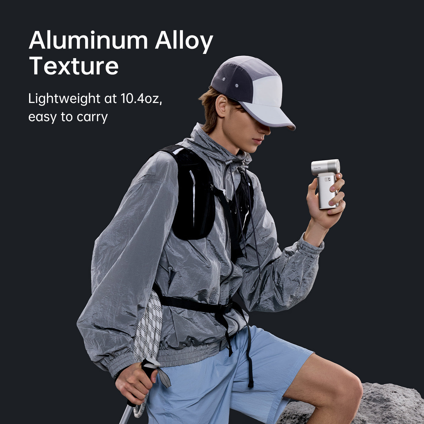 JISULIFE Ultra2 Handheld Fan – 100-Speed, 9000mAh Battery, Fast Charging, Long Lasting, Portable Personal Cooling