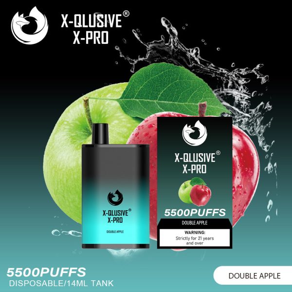 X-QLUSIVE X-PRO DOUBLE APPLE – 5500 PUFFS