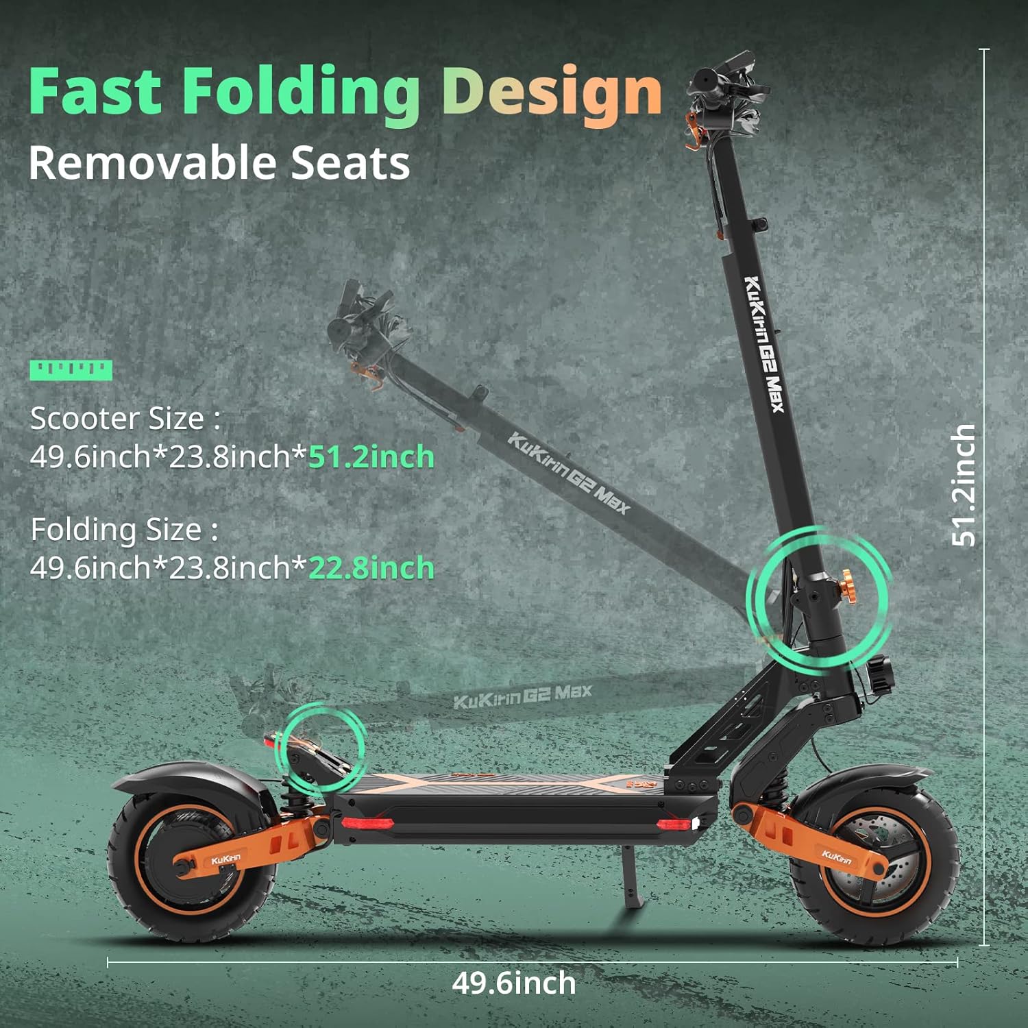 🚀KUKIRIN G2 Max Electric Scooter with Seat, Powerful 1000W Motor, 35 MPH Max Speed, 50 Miles Range, 48V/20Ah Large Capacity Battery, Dual Brake Folding Fast e Scooter for Adult🔥Mega Subsidy！