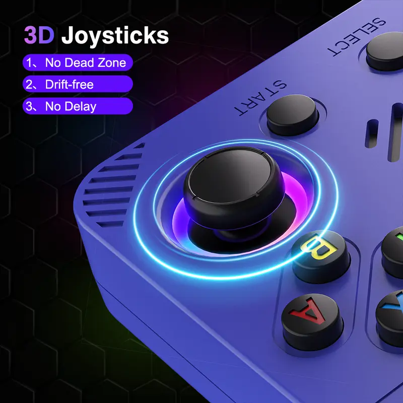 RG36 Pro (luz RGB) consola de videojuegos retro portátil, más de 20000 juegos, sistema Linux, pantalla IPS de 3,5 inch, consola de videojuegos portátil de bolsillo, inalámbrica, recargable para el hogar, dispositivo de carga